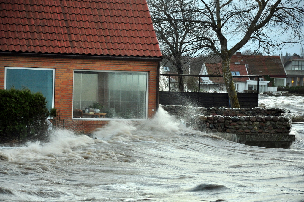 stormflod oversvømmelse regn vinter